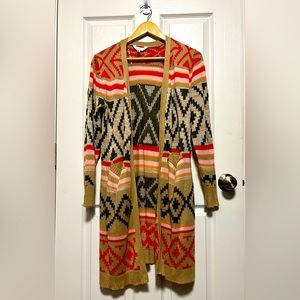 Aztec Long Cardigan